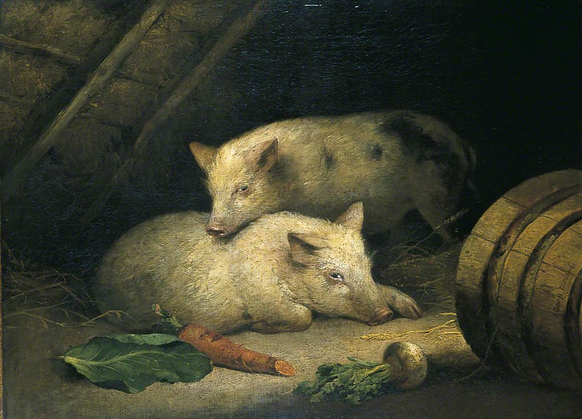 Pigs by George Morland, c. 1800