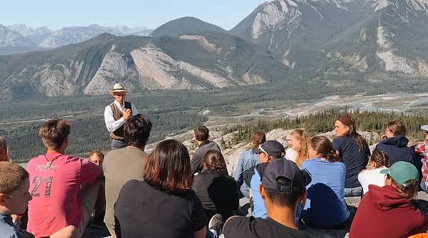 Dr. Topping teaching in the Canadian Rockies